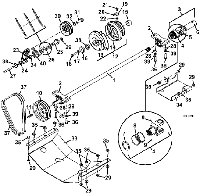 PTO Shaft and Clutch Assembly