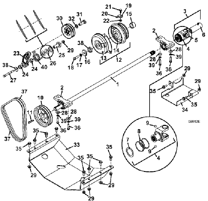 PTO Shaft and Clutch Assembly