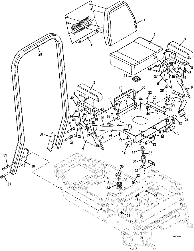 Seat and ROPS