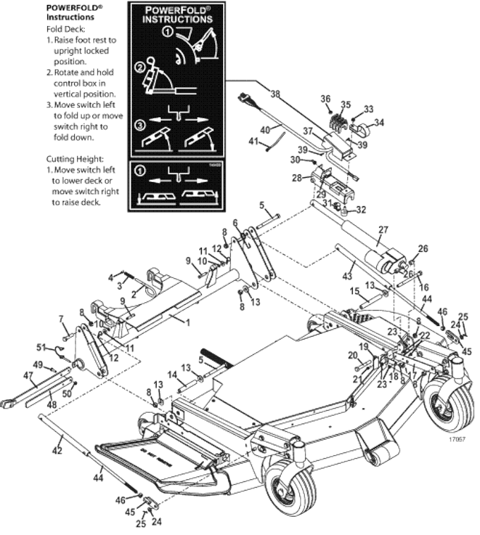 Lift Arm with Powerfold Actuator