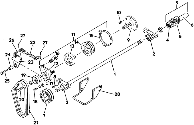 PTO Shaft and Clutch Assembly