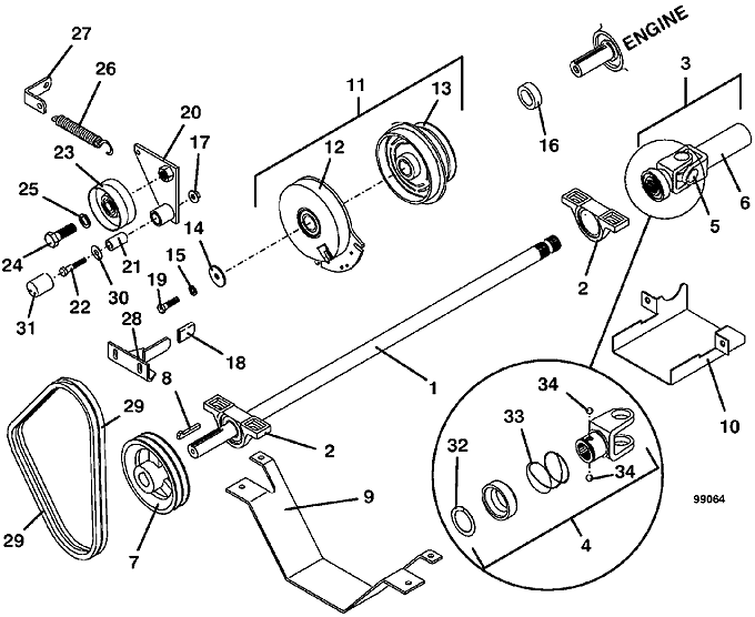 PTO Shaft & Clutch Assembly