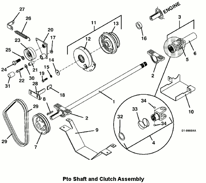 PTO Shaft & Clutch Assembly