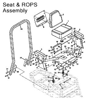 Seat and ROPS Assembly