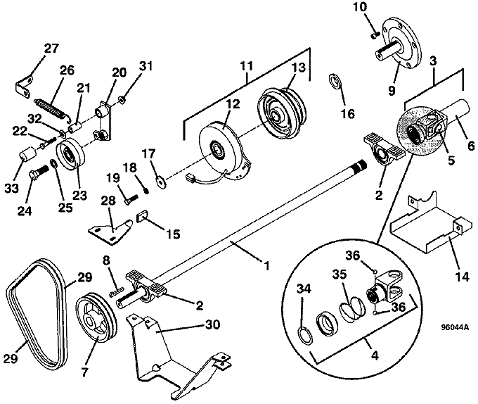 PTO Shaft and Clutch Assembly