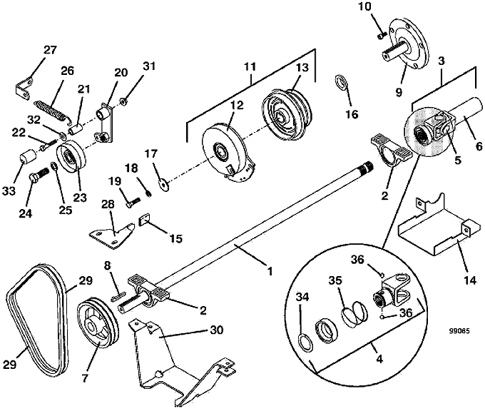 PTO Shaft and Clutch Assembly