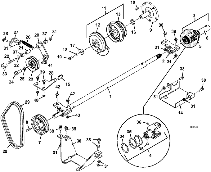 PTO Shaft and Clutch Assembly