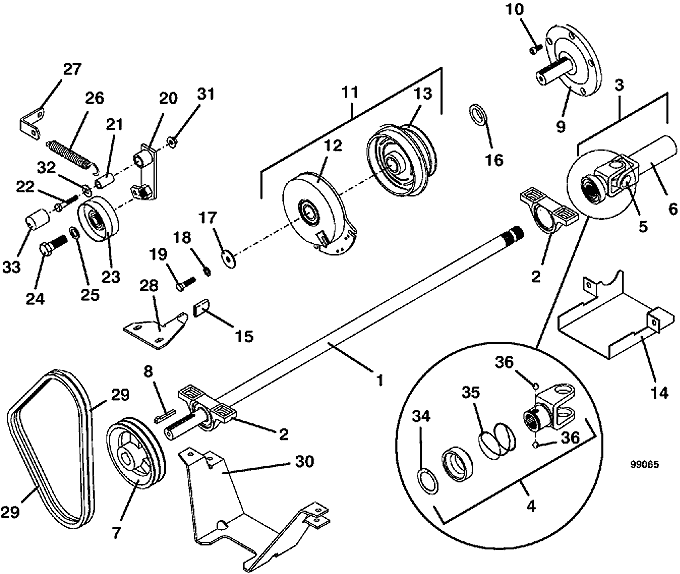 PTO Shaft and Clutch Assembly