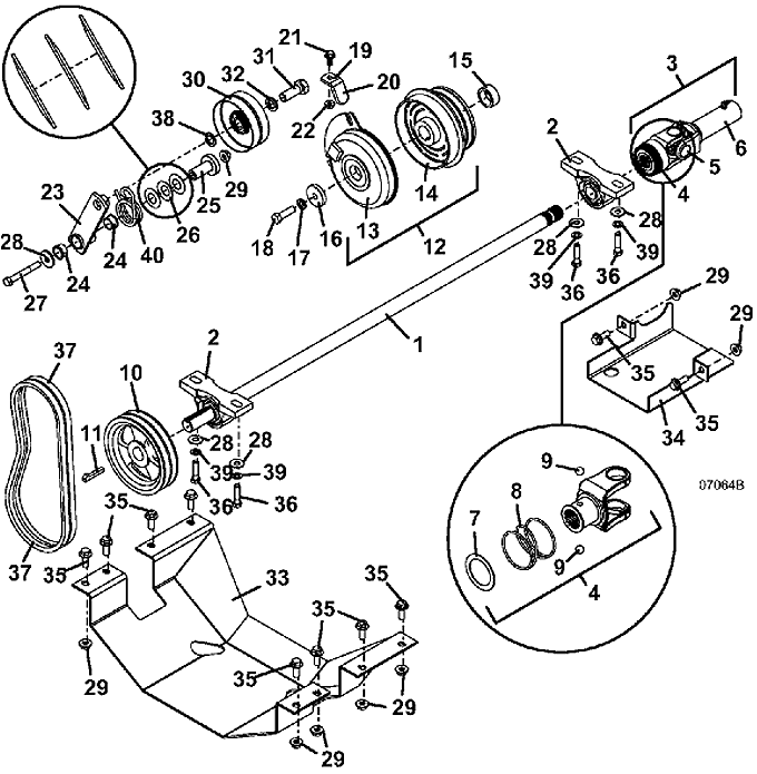 PTO Shaft and Clutch Assembly