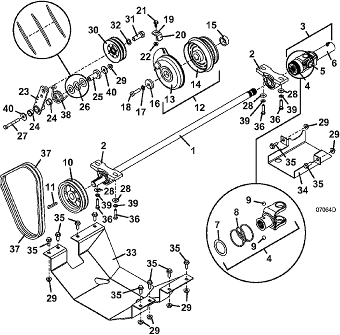 PTO Shaft and Clutch Assembly