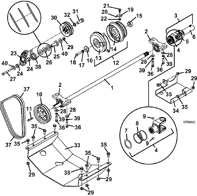 PTO Shaft and Clutch Assembly