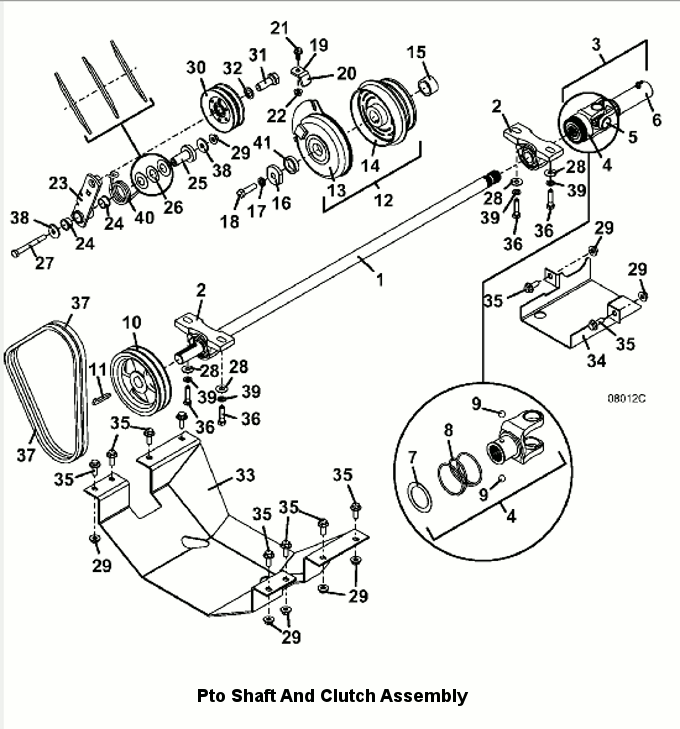 PTO Shaft and Clutch Assembly