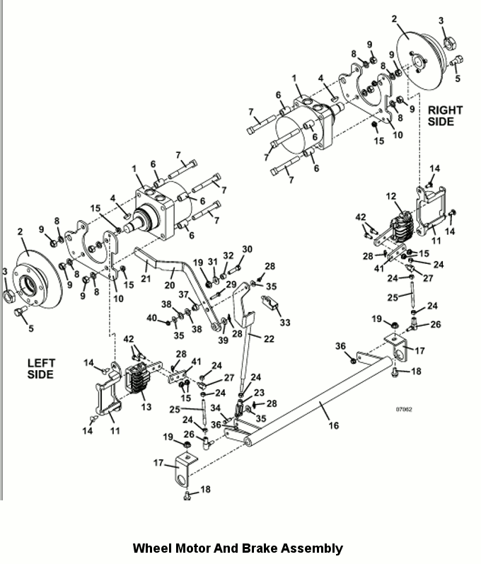 Wheel Motor and Brake Assembly