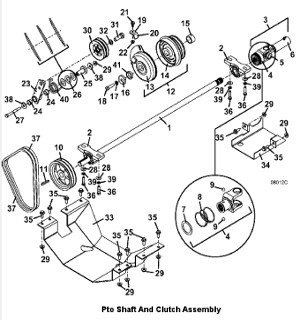 PTO Shaft and Clutch Assembly