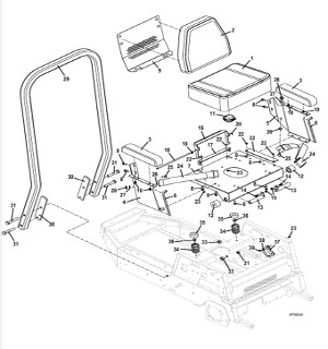 Seat and ROPS Assembly