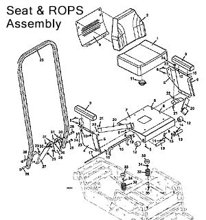 Seat and ROPS Assembly