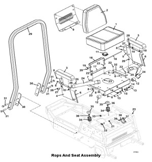 Seat and ROPS Assembly