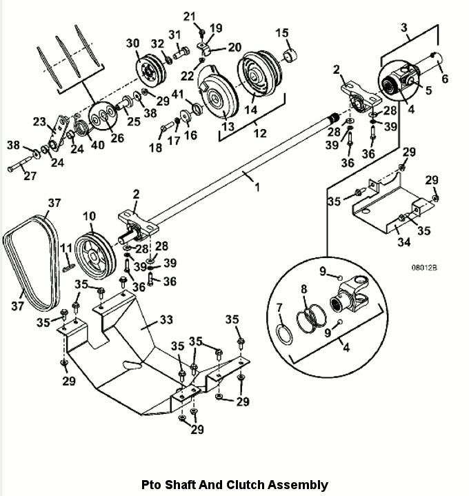 PTO Shaft and Clutch Assembly