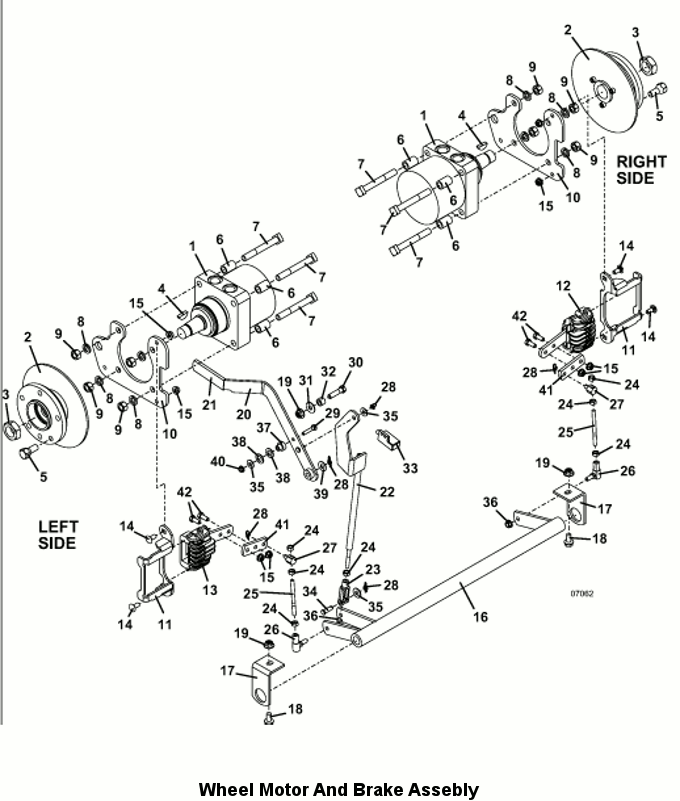 Wheel Motor and Brake Assembly