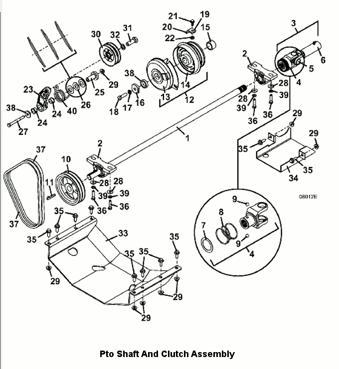 PTO Shaft and Clutch Assembly