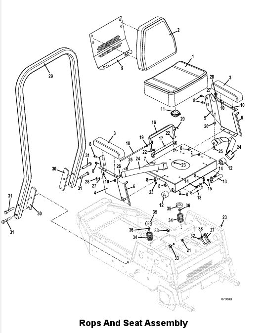 ROPS and Seat Assembly