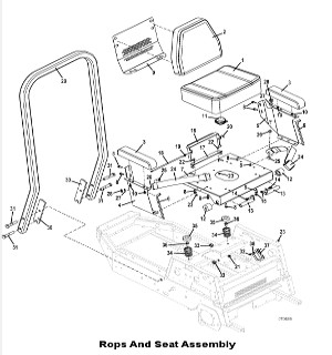 Seat and ROPS Assembly