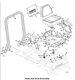 Seat and ROPS Assembly