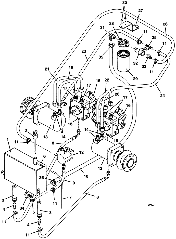 Reservoir and Hose Assembly