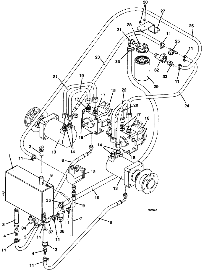 Reservoir and Hose Assembly