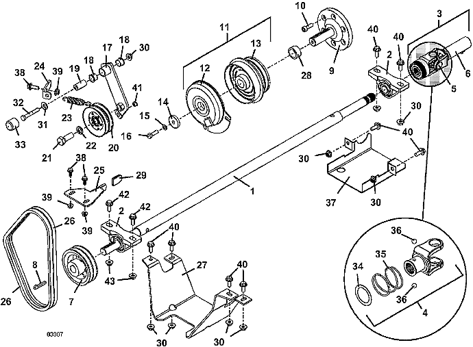 PTO Shaft and Clutch Assembly