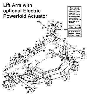 Lift Arm with Powerfold Assembly