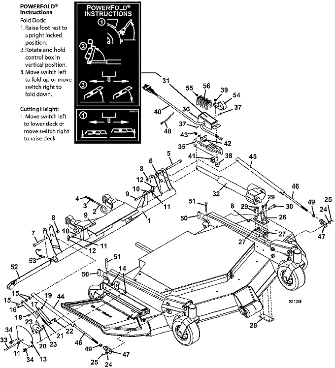 Lift Arm with Powerfold Actuator