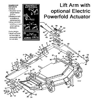 Lift Arm with Powerfold Assembly