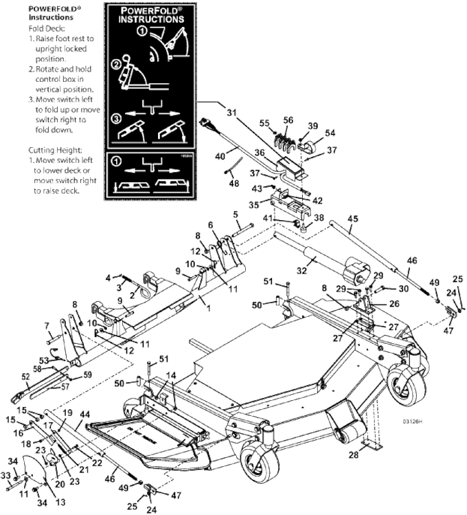 Lift Arm with Powerfold Actuator