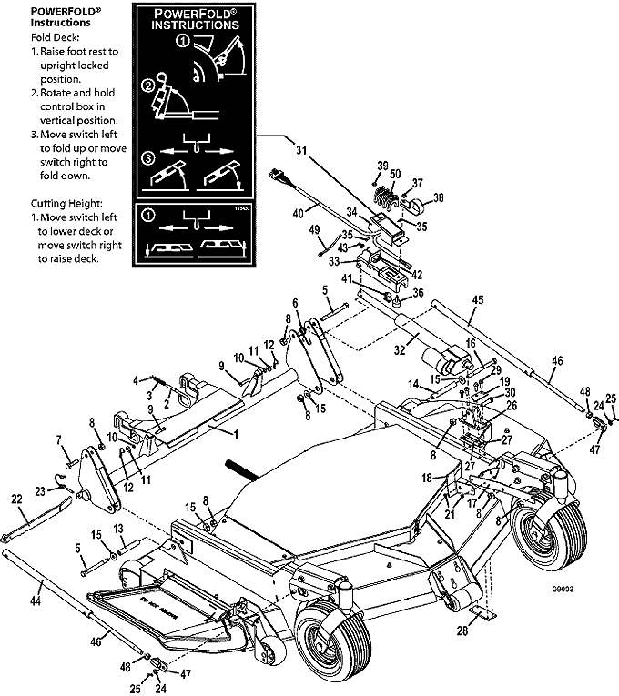 Lift Arm with Powerfold Actuator