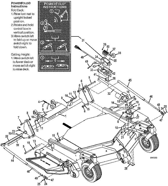 Lift Arm with Powerfold Actuator