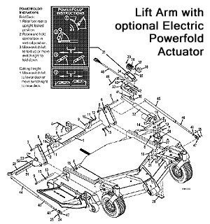 Lift Arm with Powerfold Assembly