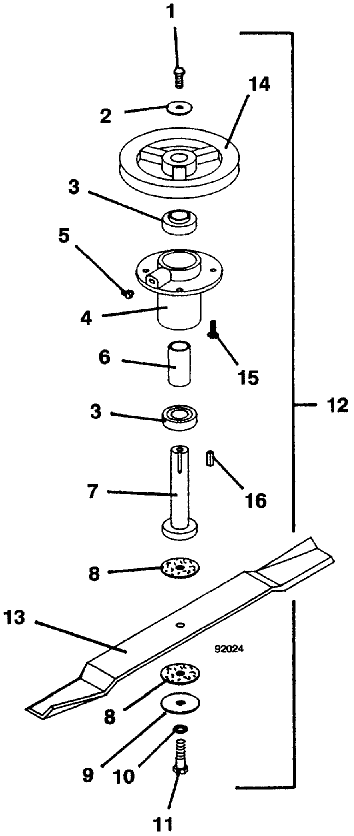 Blade Spindle Assembly