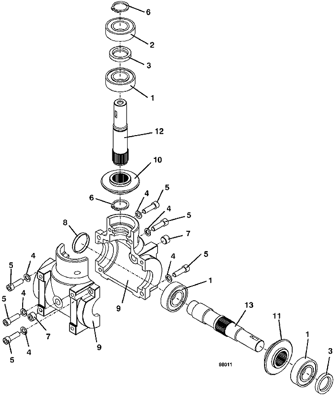 Right Angle Gearbox Assembly