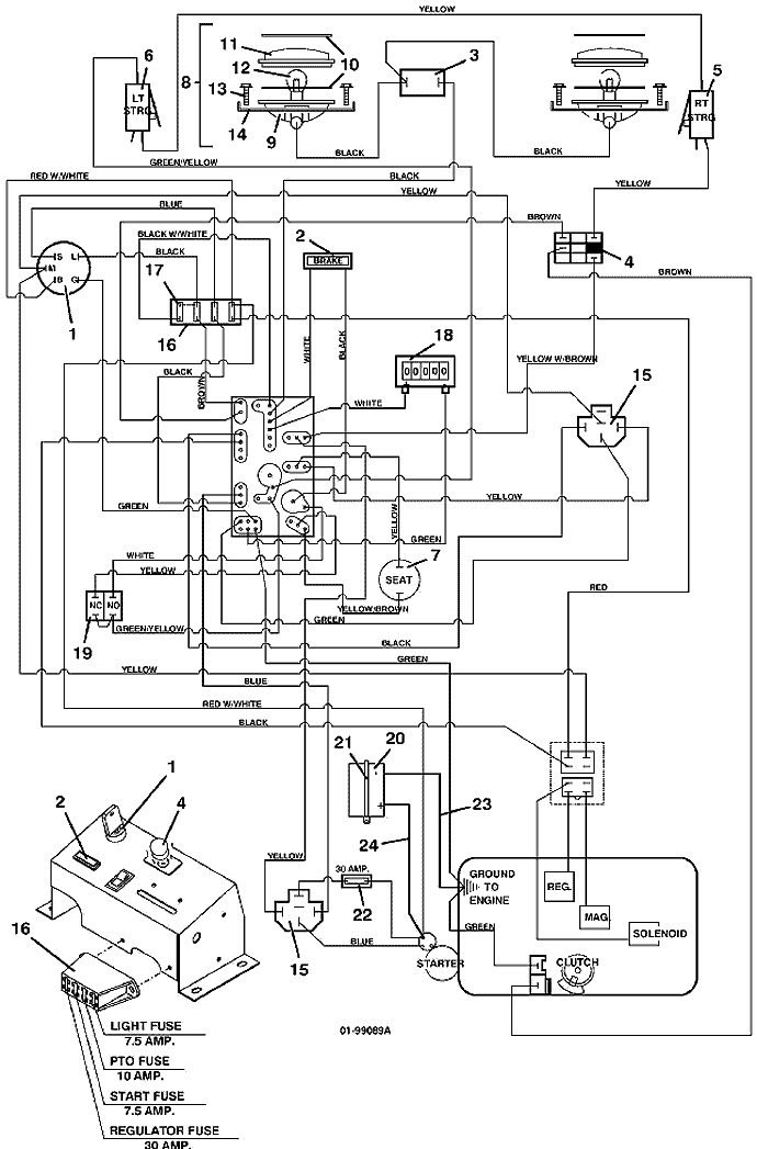 The Mower Shop  Inc Wiring Diagram 220 225 2000 2001