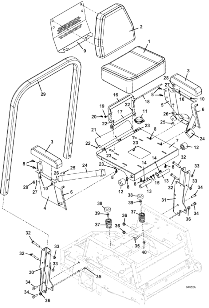 ROPS and Seat Assembly