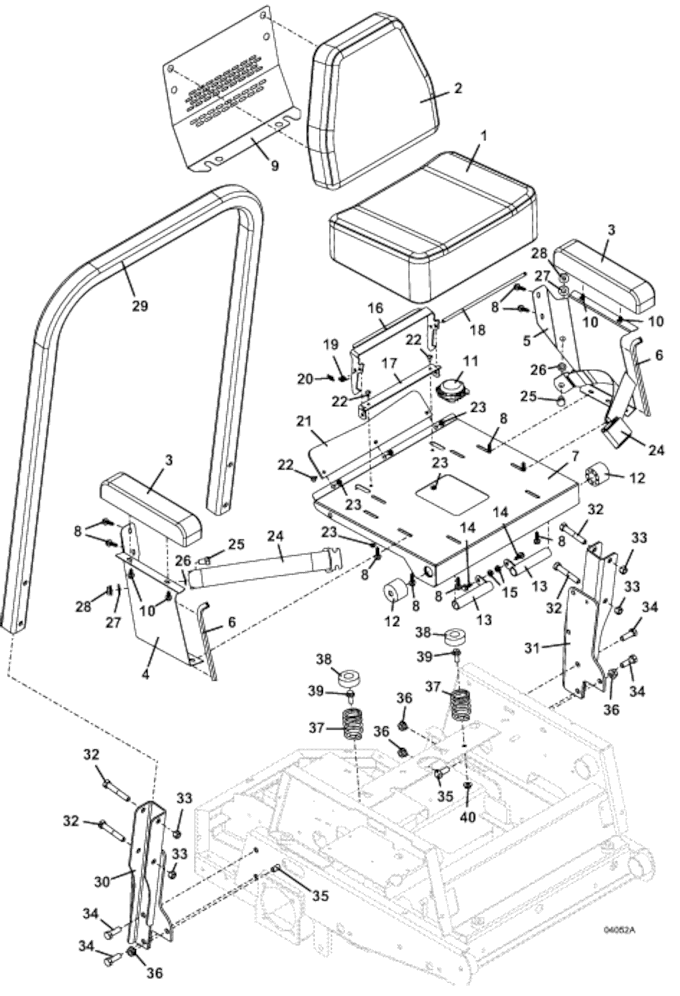 ROPS and Seat Assembly