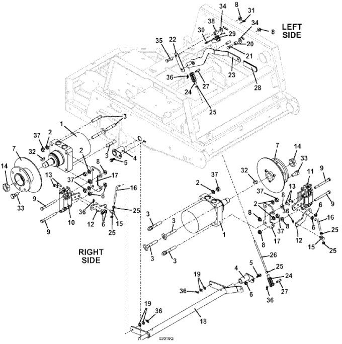 Wheel Motor and Brake Assembly