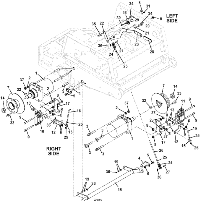 Wheel Motor and Brake Assembly