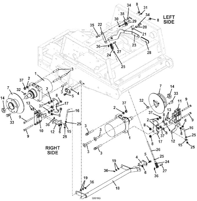 Wheel Motor and Brake Assembly