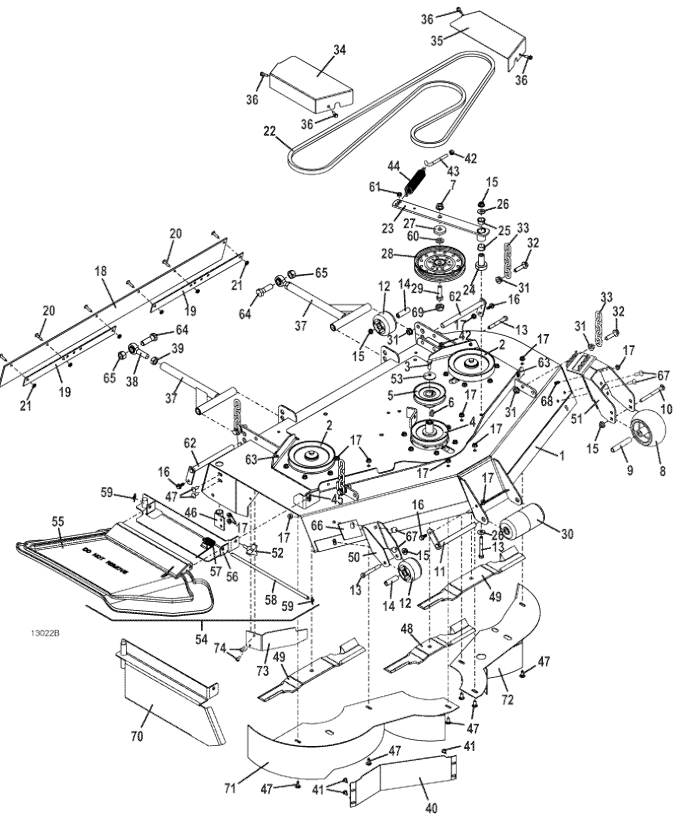 48 Inch Deck Breakdown Diagram