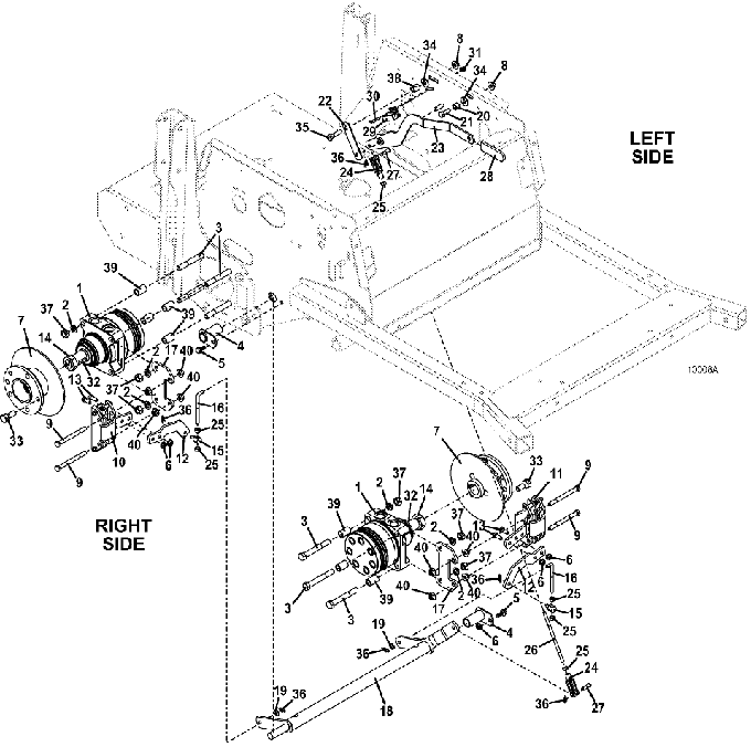 wheel motor and brake assembly