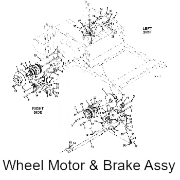 wheel motor and brake assembly