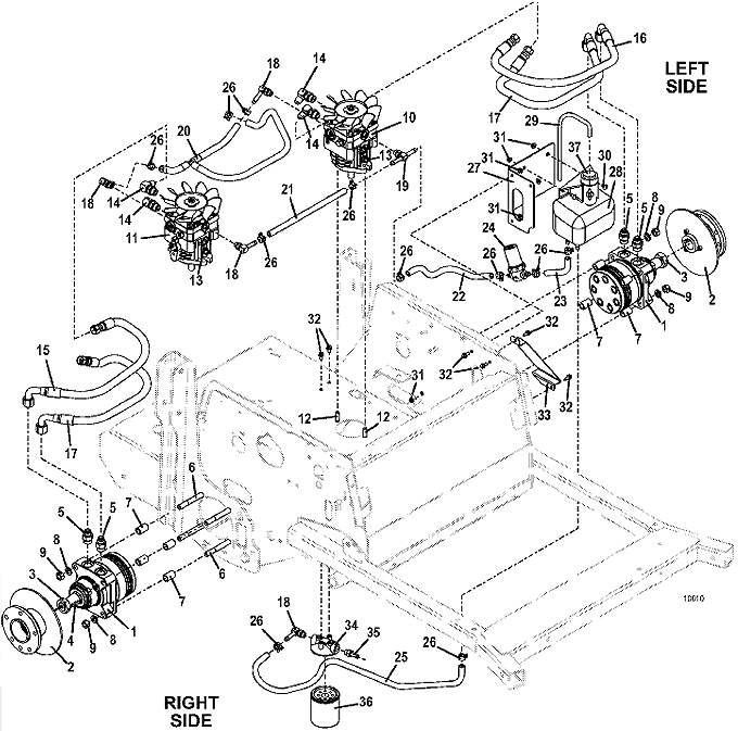 reservoir and hose assembly