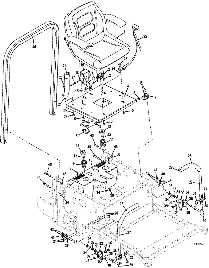 seat and steering assembly